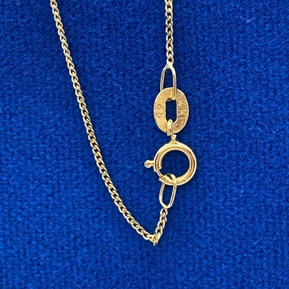 💛 14k Gold Vintage Pearl & Diamond Necklace - Picture 4 of 5